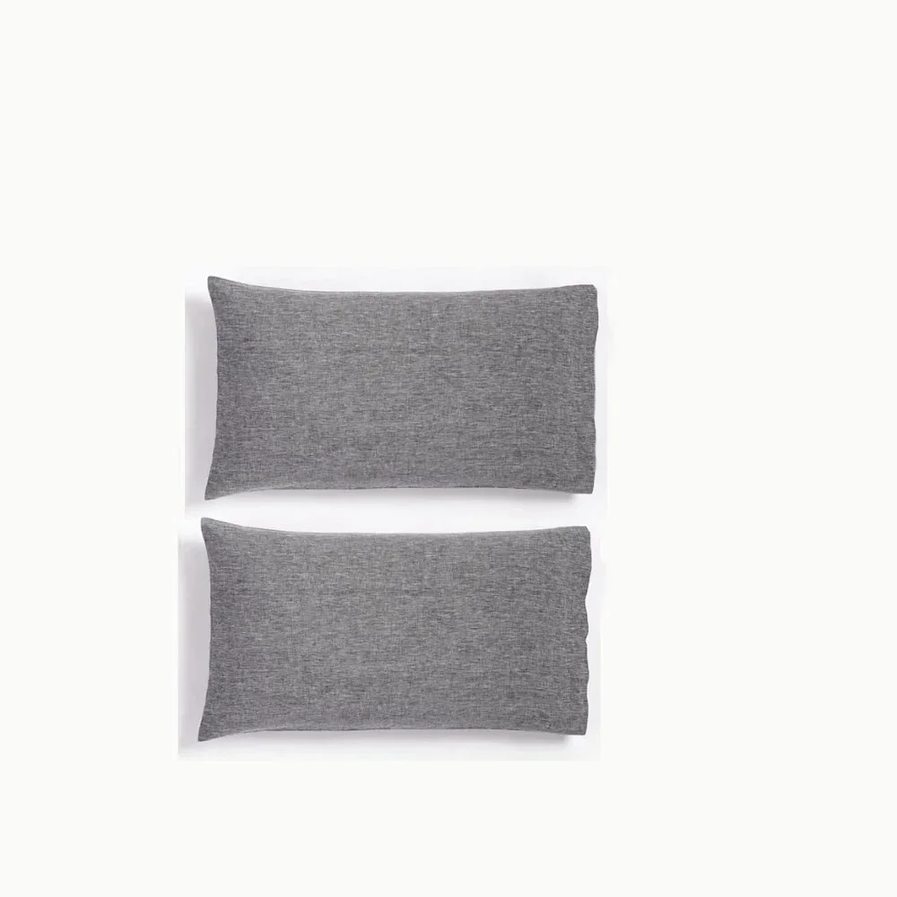West Elm European Flax Linen Pillowcases Set of 2